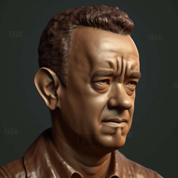 Tom Hanks 4 stl model for CNC